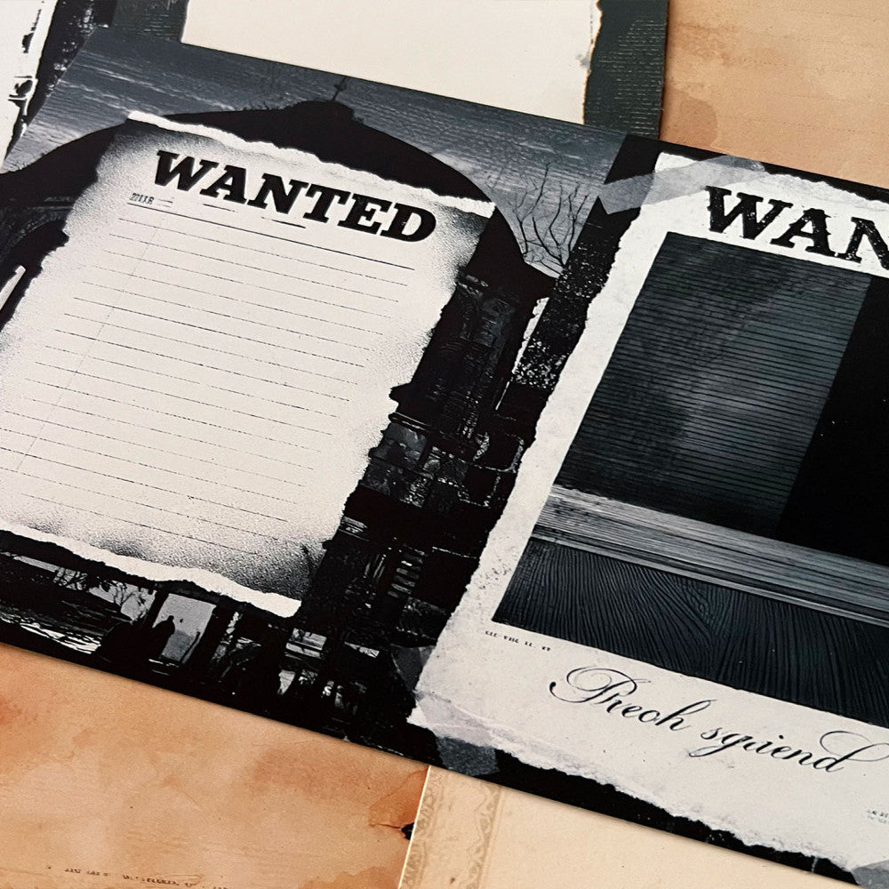 Wanted Poster Background Paper 14cm 19cm image 2
