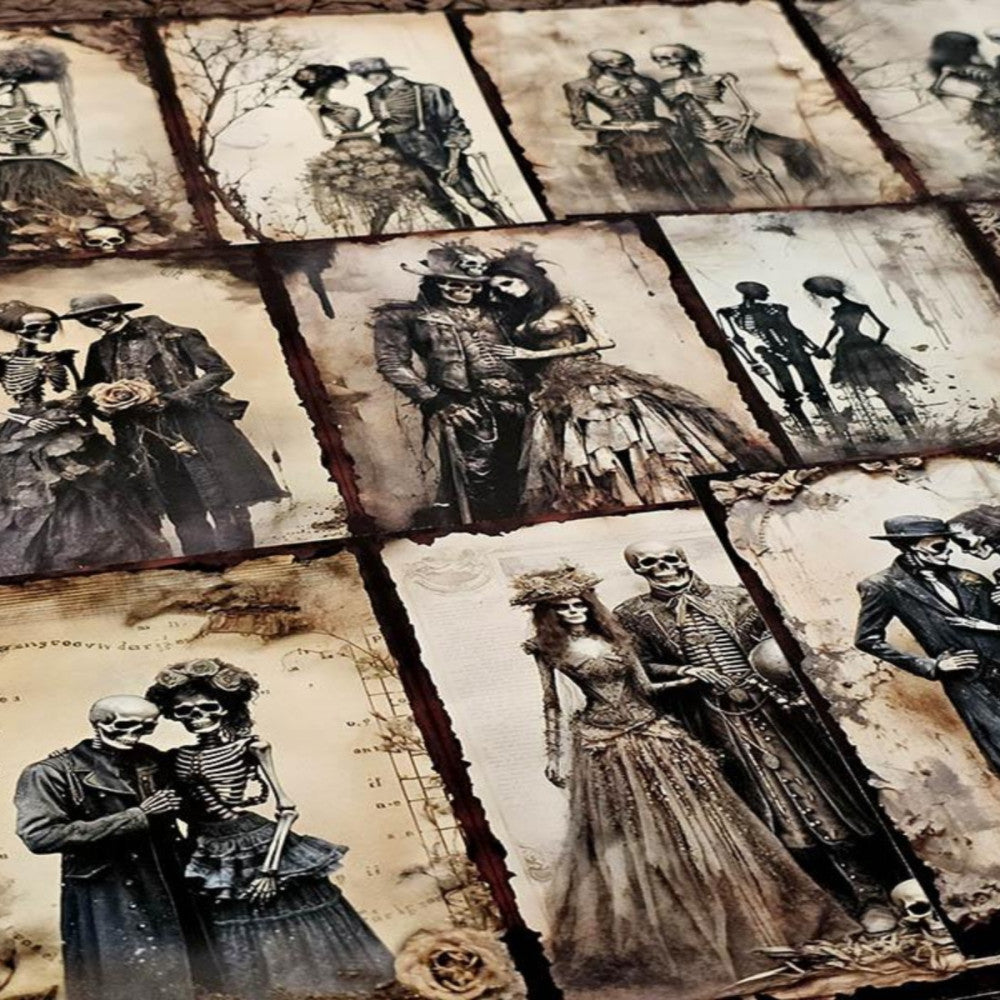 Gothic exotic style dark scenery handmade material paper 13cm x 16cm image 2