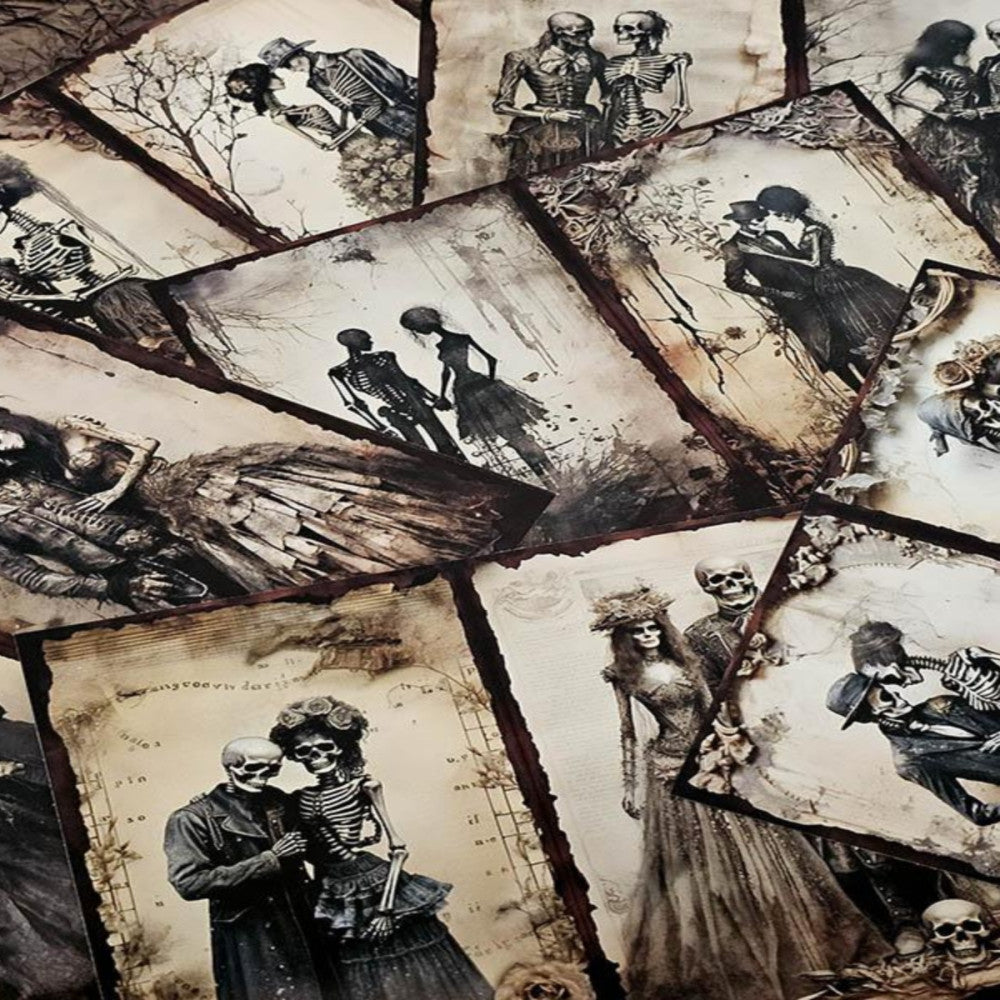 Gothic exotic style dark scenery handmade material paper 13cm x 16cm image 3