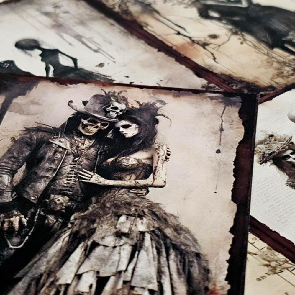 Gothic exotic style dark scenery handmade material paper 13cm x 16cm image 5
