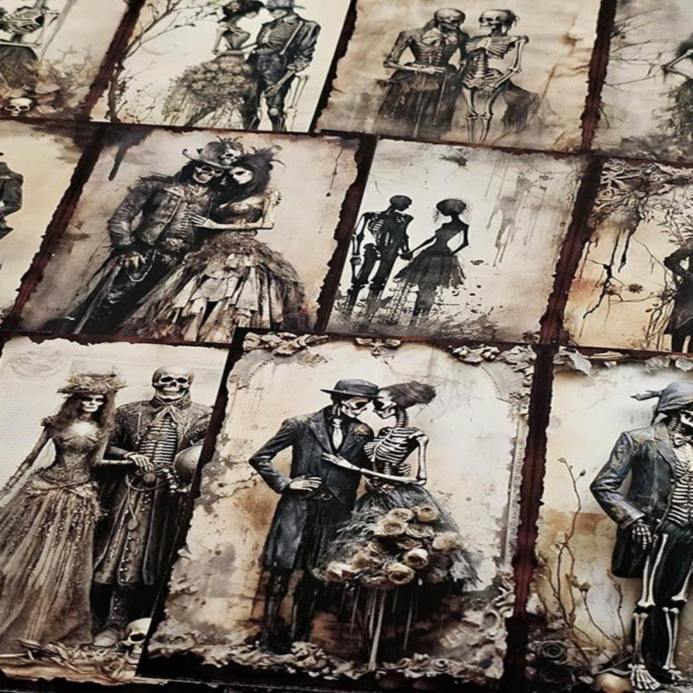 Gothic exotic style dark scenery handmade material paper 13cm x 16cm image 0