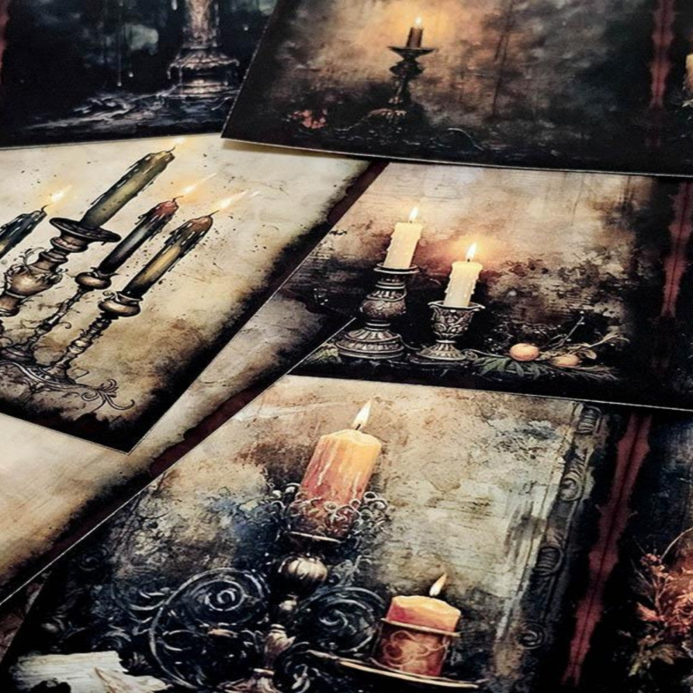 Dark Gothic style ledger background paper 13cm 16cm image 2