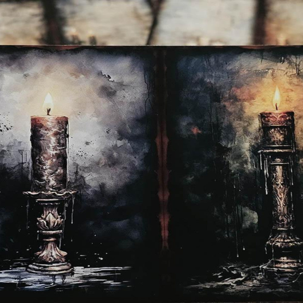 Dark Gothic style ledger background paper 13cm 16cm image 5