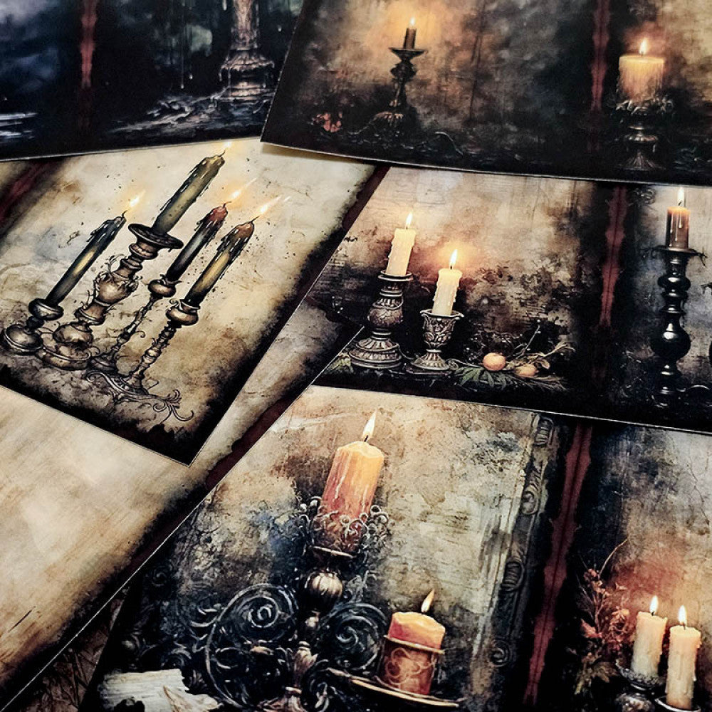 Dark Gothic style ledger background paper 13cm 16cm image 7