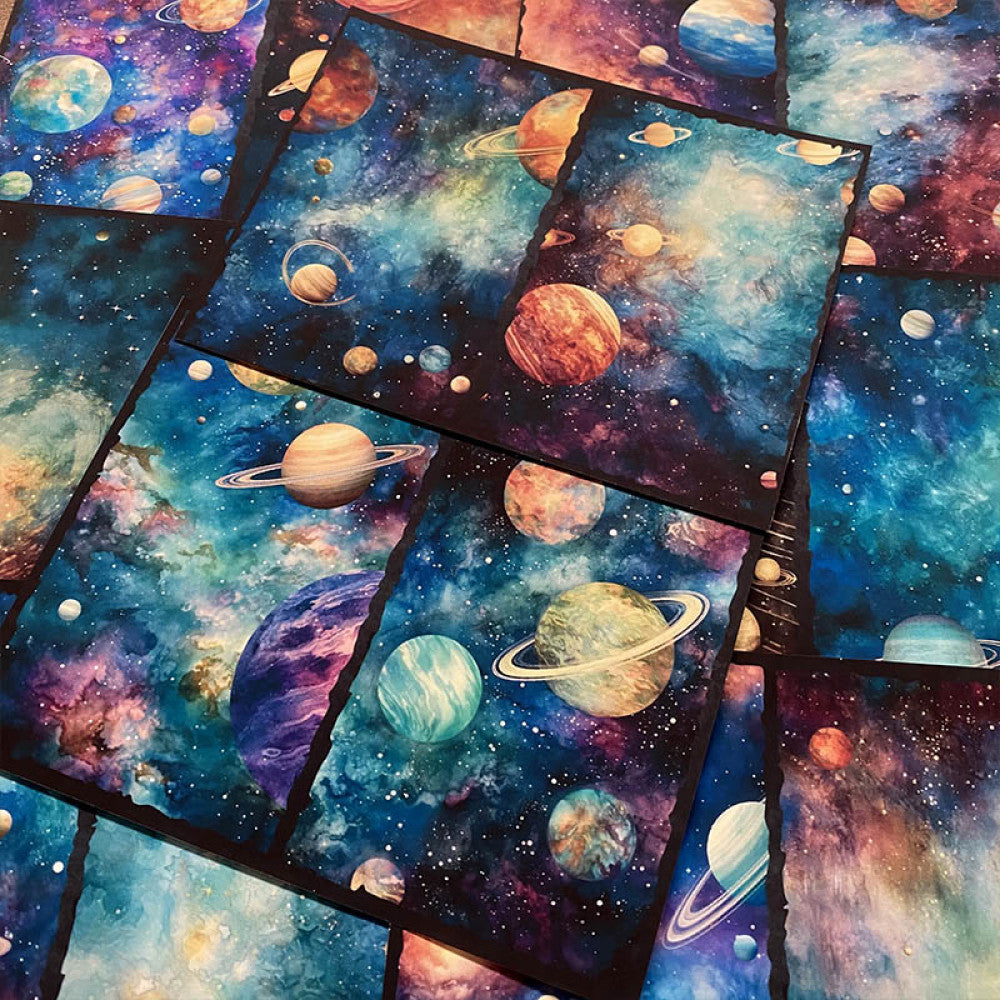 Retro Magic Starry Sky Background Paper 13cm 17cm image 0