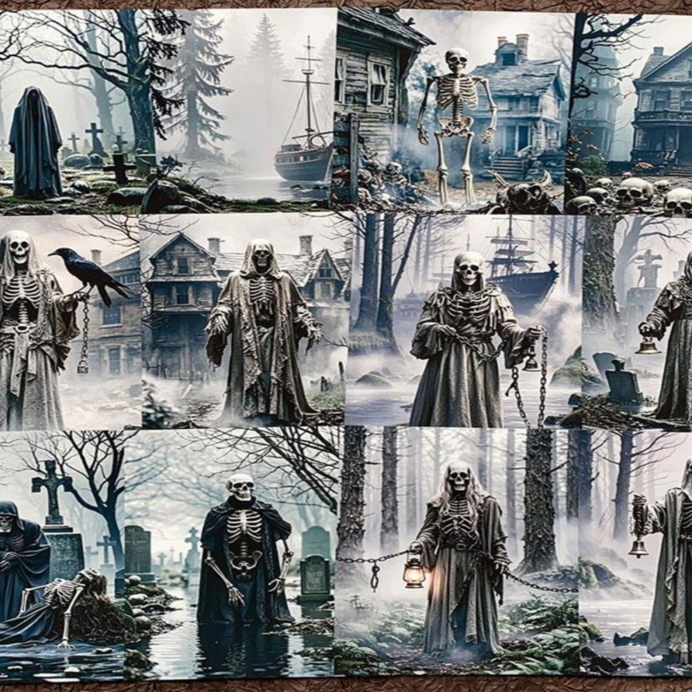 Retro dark gothic notebook background paper 13cm 20cm image 1