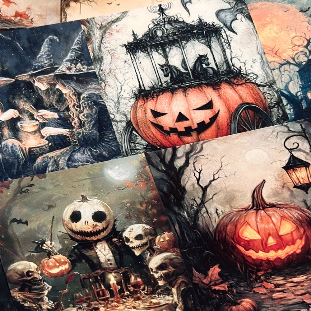 Gothic Dark Night Witch Handbag Background Paper 13cm 20cm image 2
