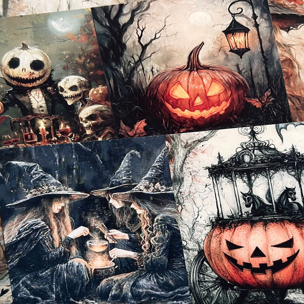 Gothic Dark Night Witch Handbag Background Paper 13cm 20cm image 4
