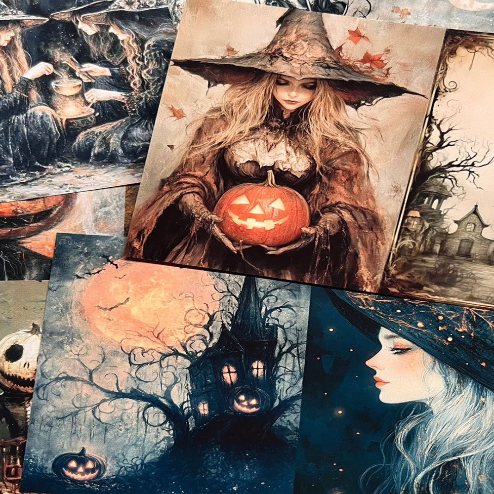 Gothic Dark Night Witch Handbag Background Paper 13cm 20cm image 5
