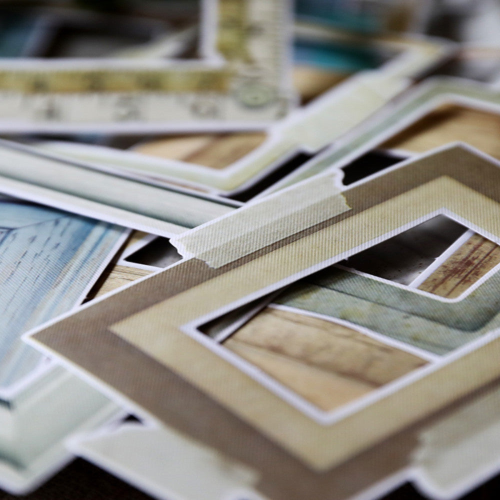 Junkjournal Retro Frame Stickers Pack 35 pieces image 4