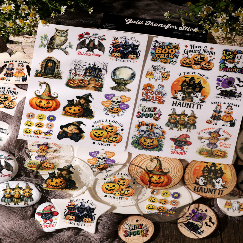 Rabbit Home Halloween Transfer Paper Retro Stickers image 0
