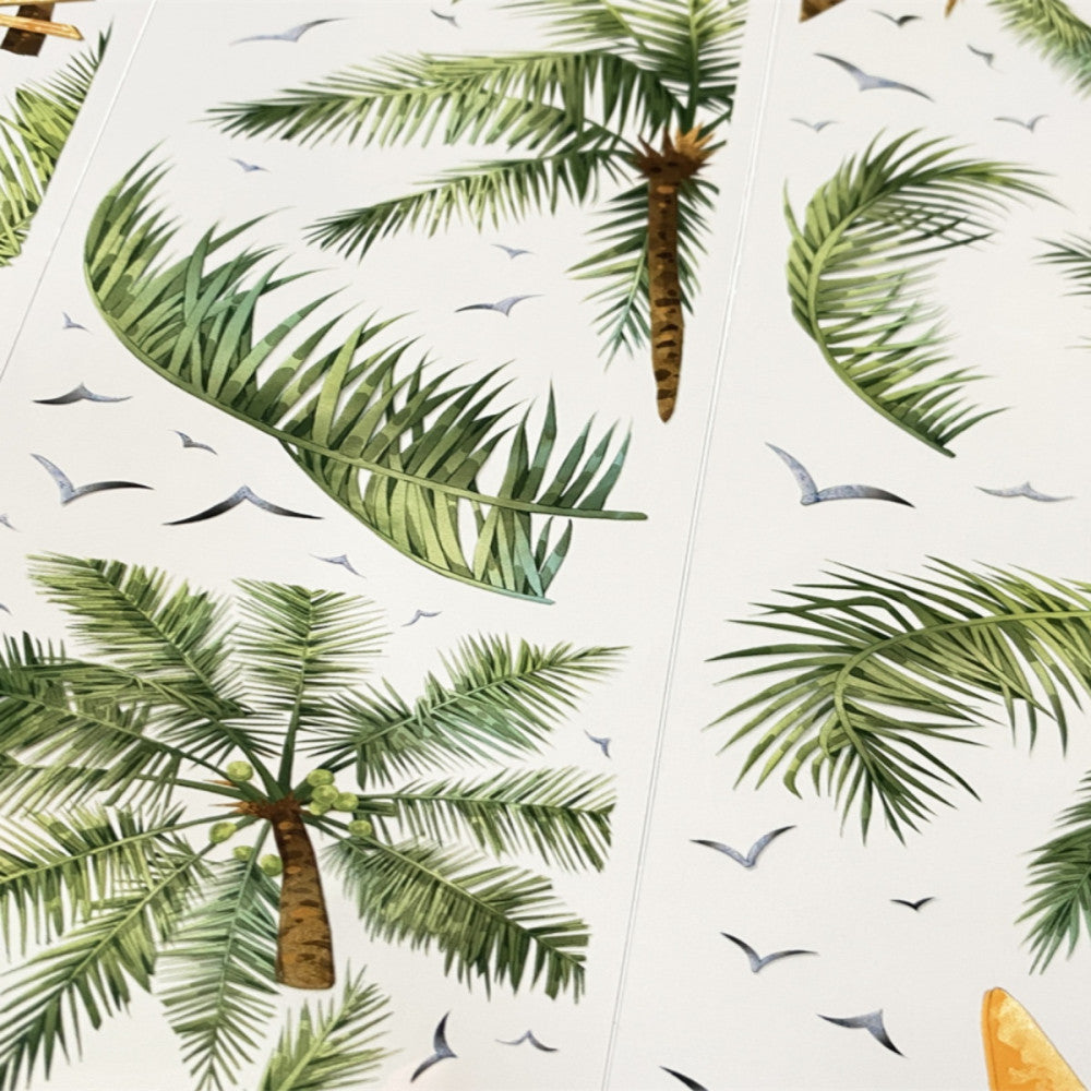 Coconut tree seaside PET Tape 6cm 100cm image 1