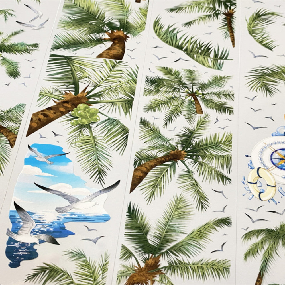 Coconut tree seaside PET Tape 6cm 100cm image 4
