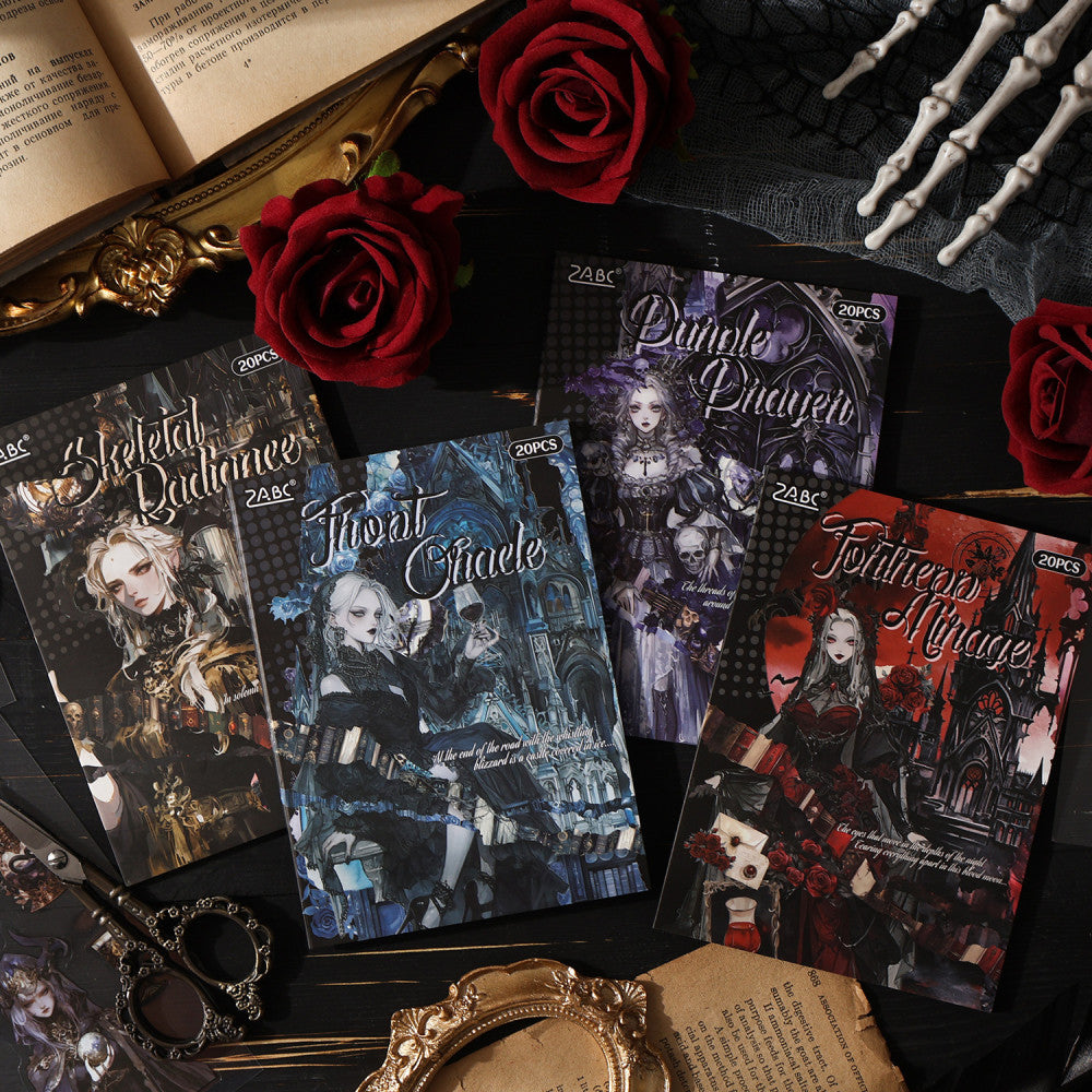 Dark Night Gothic Series Sticker Book 4 Types 20 Sheets image 1