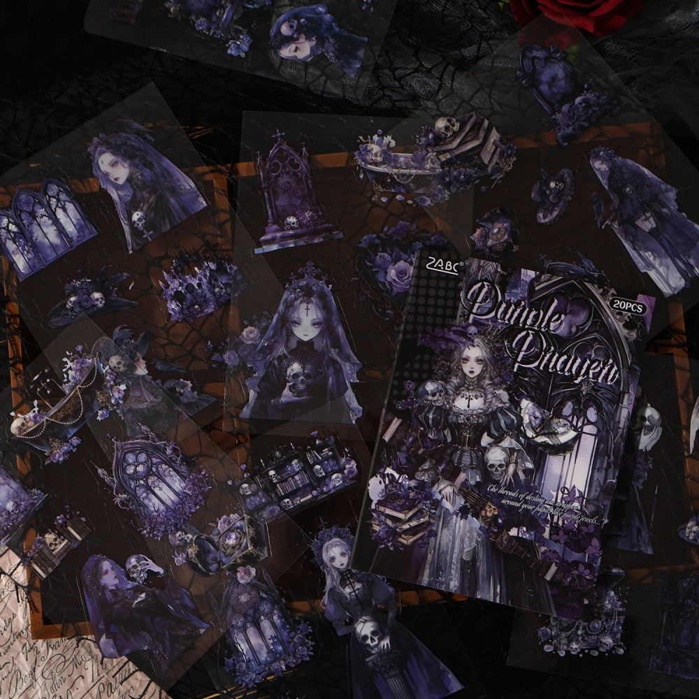 Dark Night Gothic Series Sticker Book 4 Types 20 Sheets image 2
