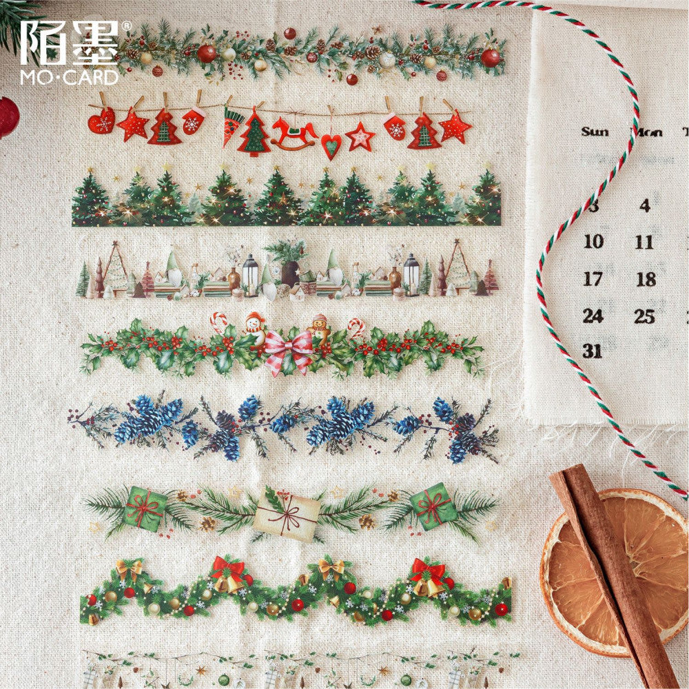 Christmas series Retro PET Stickers 4 types 20 Sheets image 1