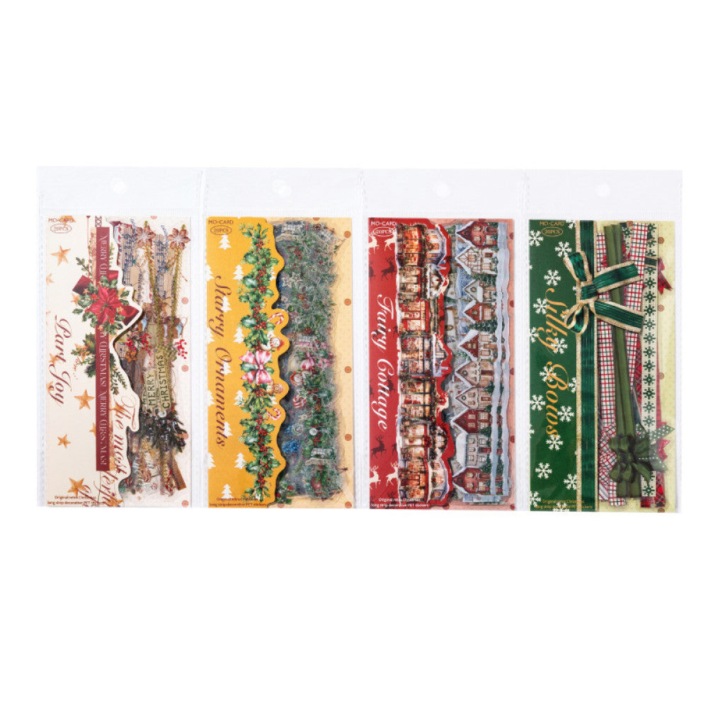 Christmas series Retro PET Stickers 4 types 20 Sheets image 4
