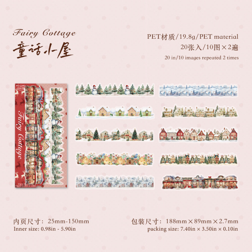 Christmas series Retro PET Stickers 4 types 20 Sheets image 5