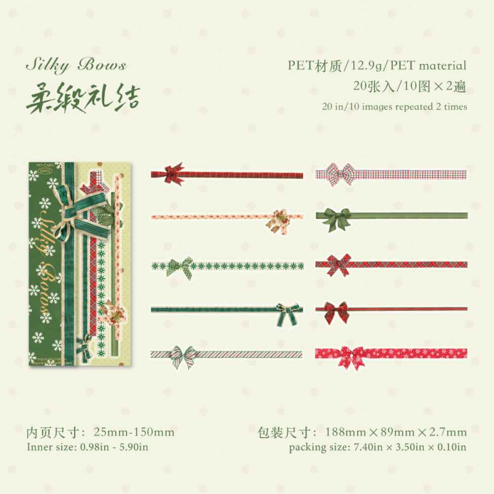 Christmas series Retro PET Stickers 4 types 20 Sheets image 8