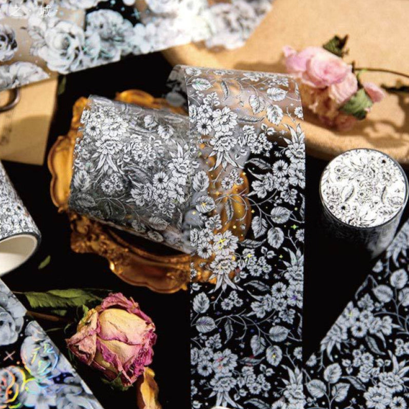 Flower Series Retro Decorative PET Tape 8 Options 5cm 3m image 3