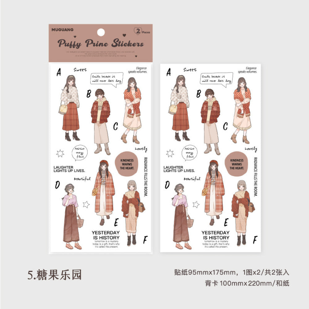 Spring Overture Series Fresh Character PET Stickers 6 Types 2 Sheets image 6