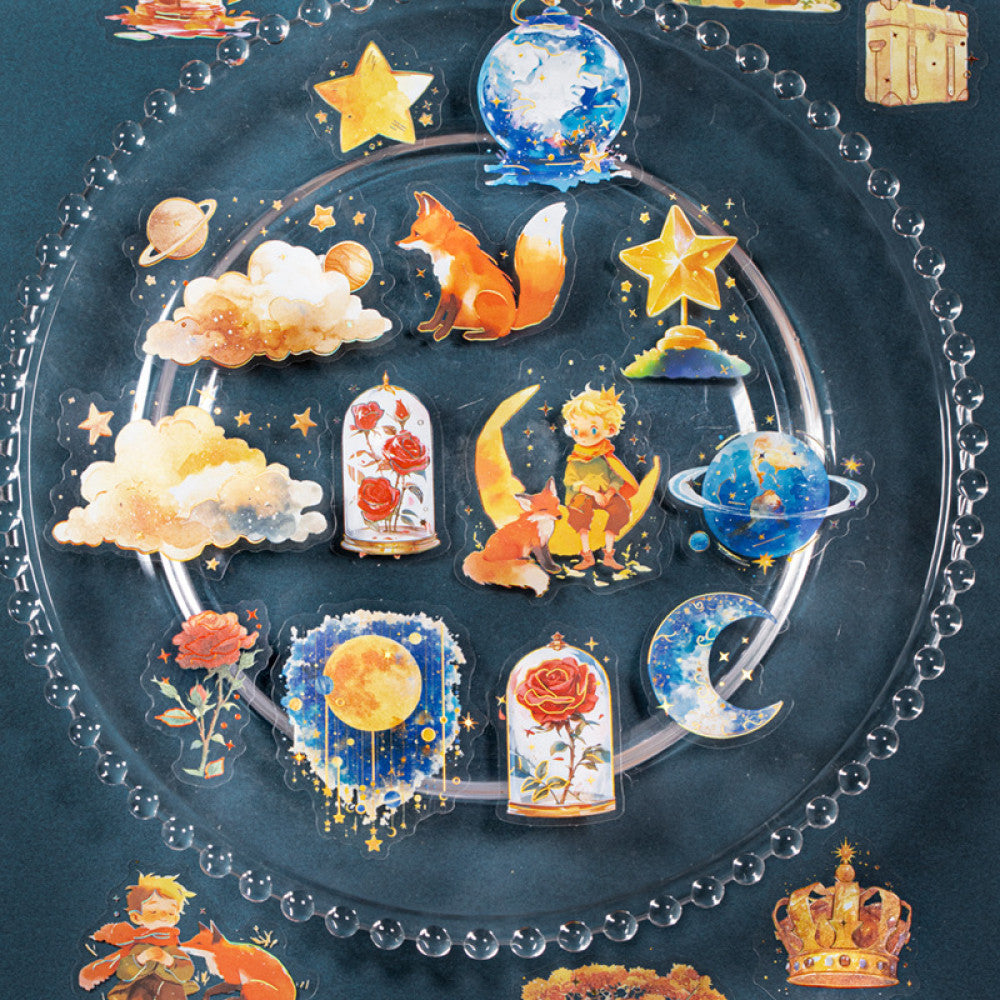 Cosmic Traveler Series Original Character PET Stickers 4 Types 15 Pcs image 1