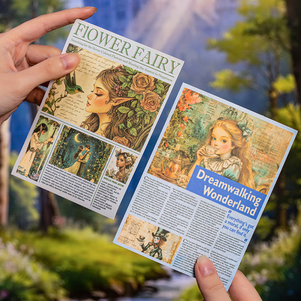 Fairy Tale Collection Series Double Material Washi Paper 20 Sheets 6 Types image 1