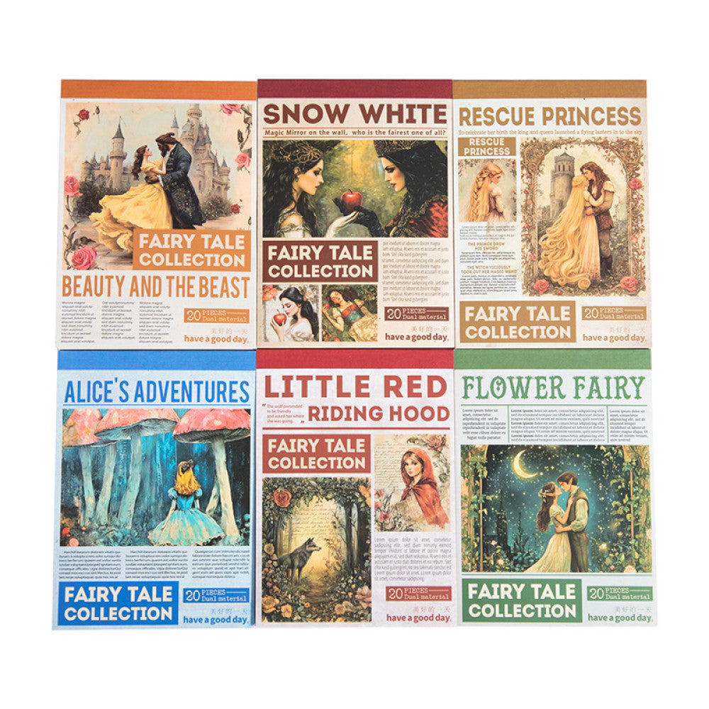 Fairy Tale Collection Series Double Material Washi Paper 20 Sheets 6 Types image 5