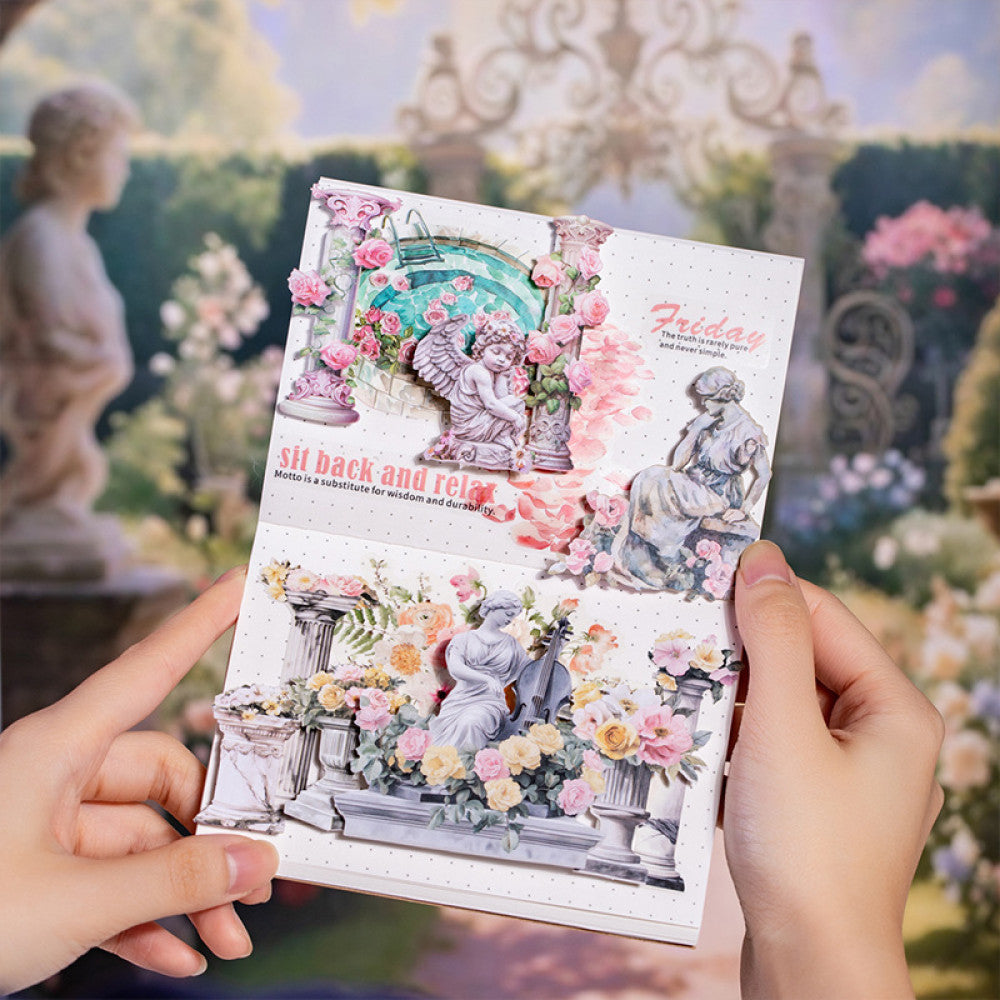 Roman Garden Statue Landscaping Paper Stickers 6 Styles image 1
