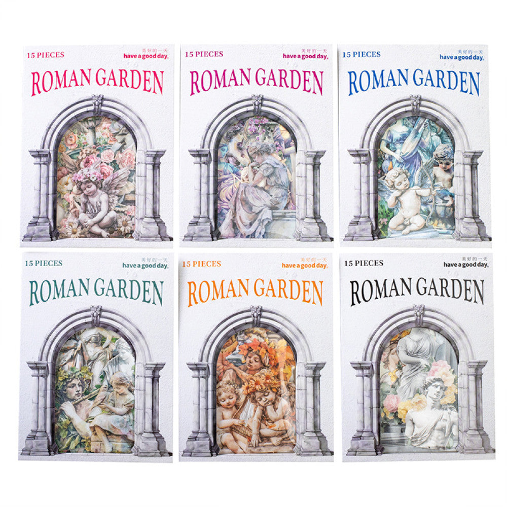 Roman Garden Statue Landscaping Paper Stickers 6 Styles image 4