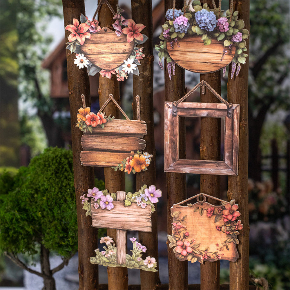 Wood Flower Language Series Garden Hard Card Sticker 15 Sheets into 6 Styles image 0