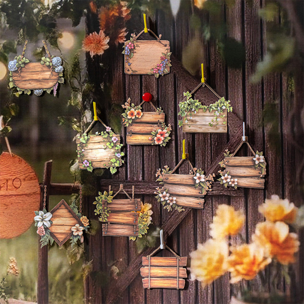 Wood Flower Language Series Garden Hard Card Sticker 15 Sheets into 6 Styles image 1