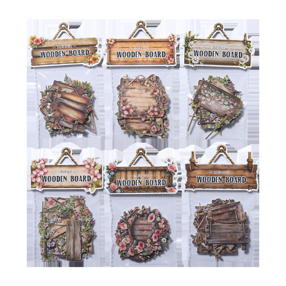 Wood Flower Language Series Garden Hard Card Sticker 15 Sheets into 6 Styles image 4