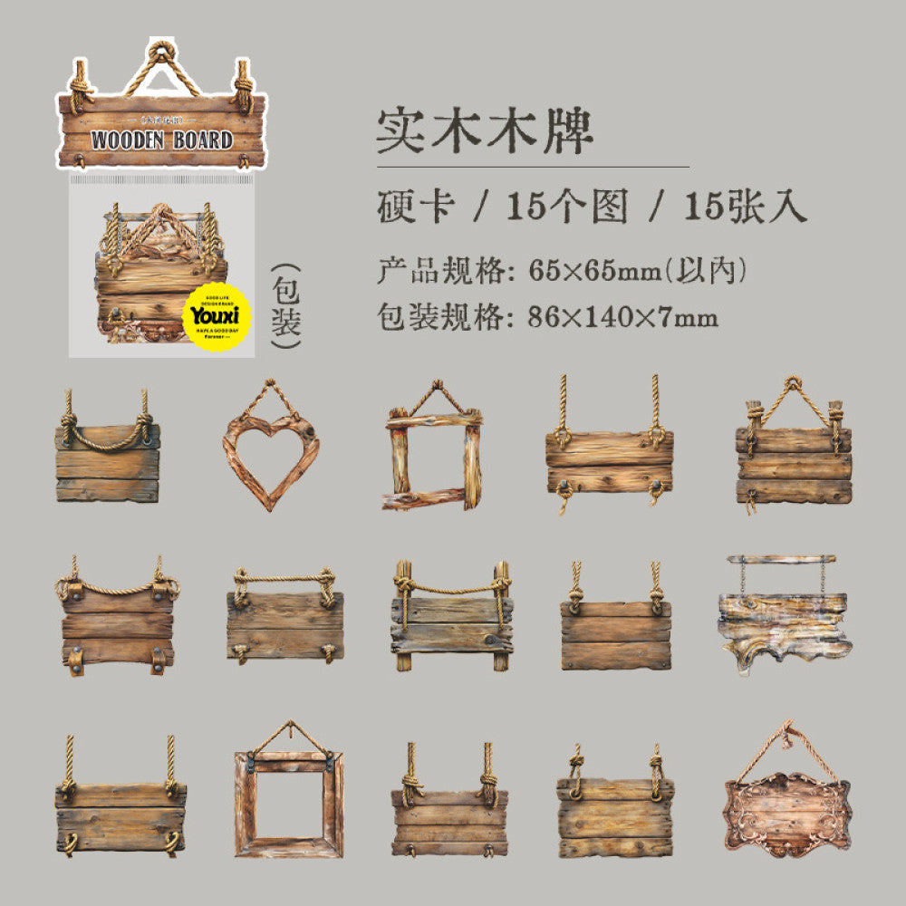 Wood Flower Language Series Garden Hard Card Sticker 15 Sheets into 6 Styles image 9