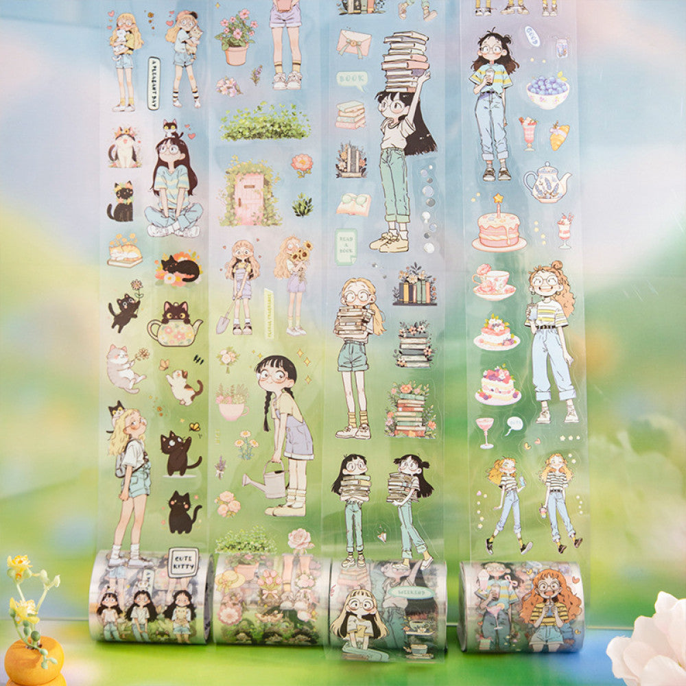 Character Landscape PET Tape 4 Types 5cm 2m image 3