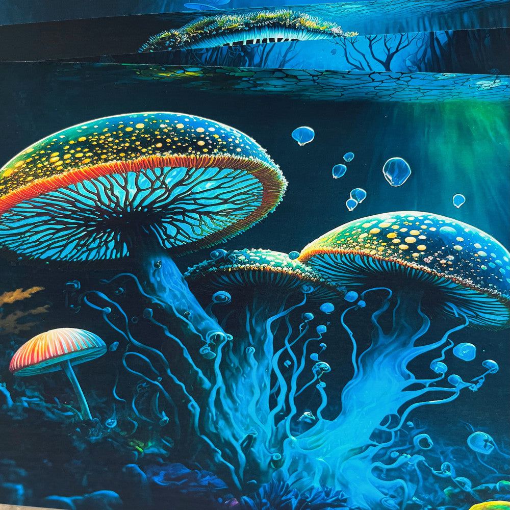 Ocean Mushroom Inspiration Fantasy Material Paper 13 cm 18cm 10 Sheets image 3