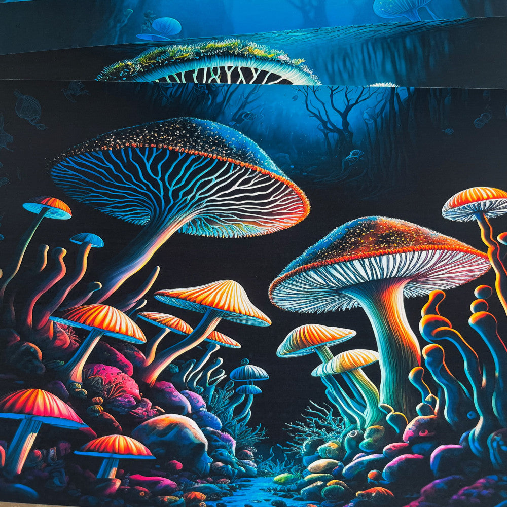 Ocean Mushroom Inspiration Fantasy Material Paper 13 cm 18cm 10 Sheets image 4