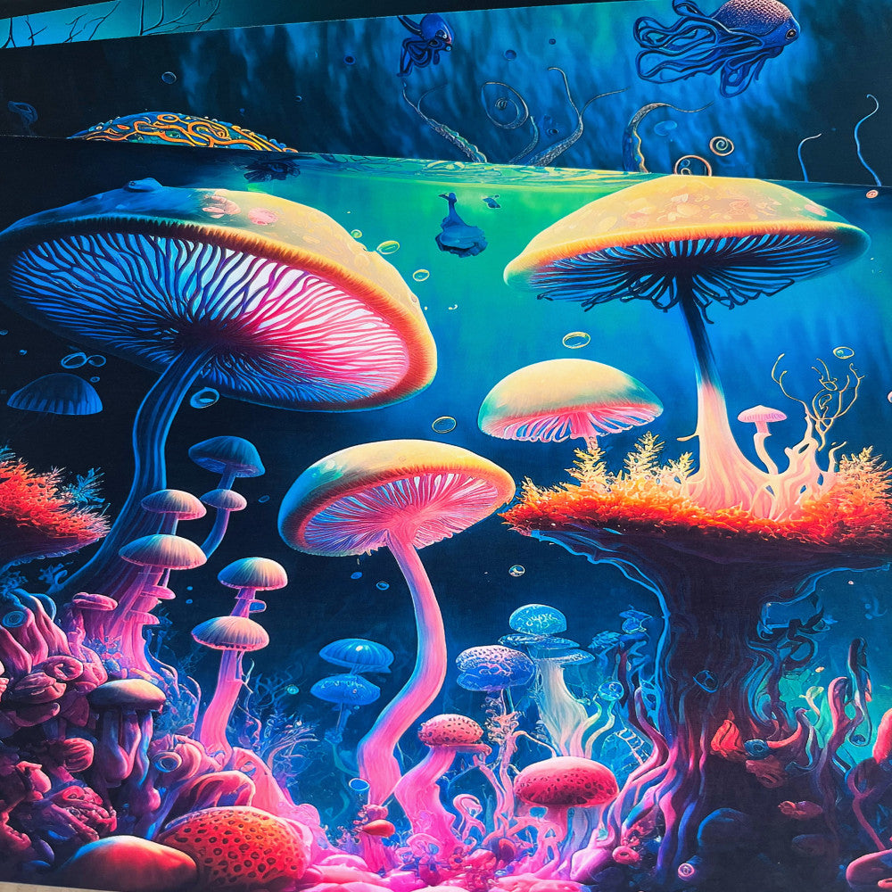 Ocean Mushroom Inspiration Fantasy Material Paper 13 cm 18cm 10 Sheets image 0