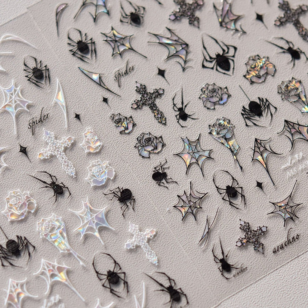 Shell light spider halloween style PET mini stickers image 1
