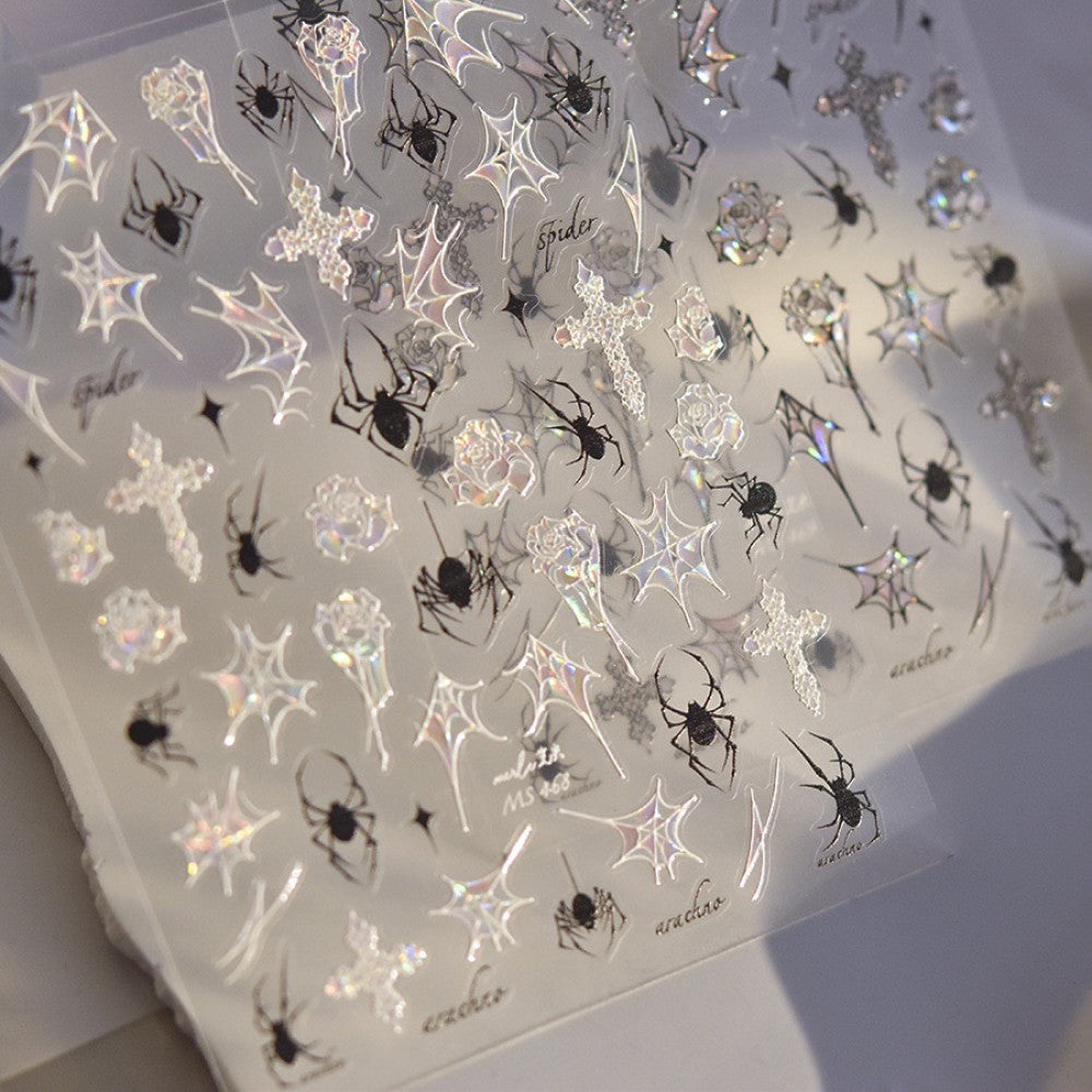 Shell light spider halloween style PET mini stickers image 10