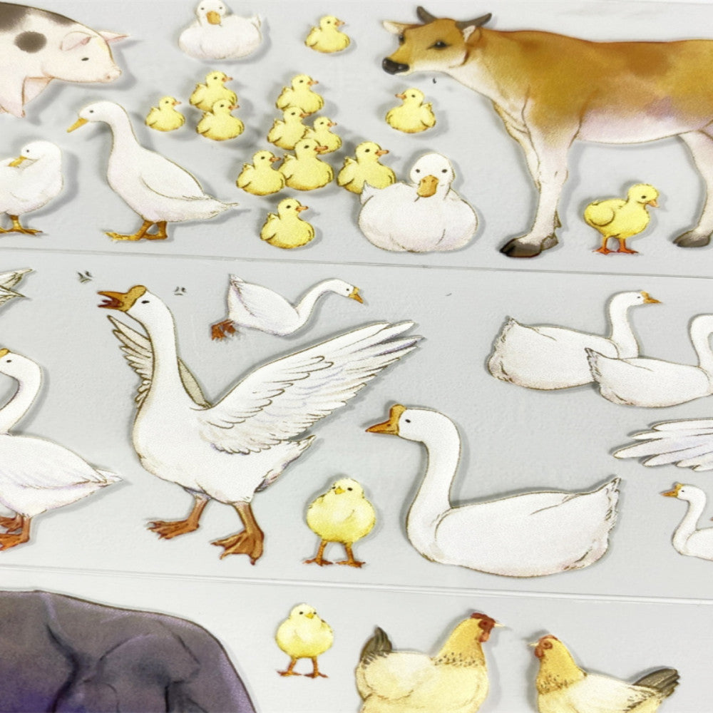 Animal Pig Duck Goose Chicken Cow PET Tape 4cm 100cm image 4