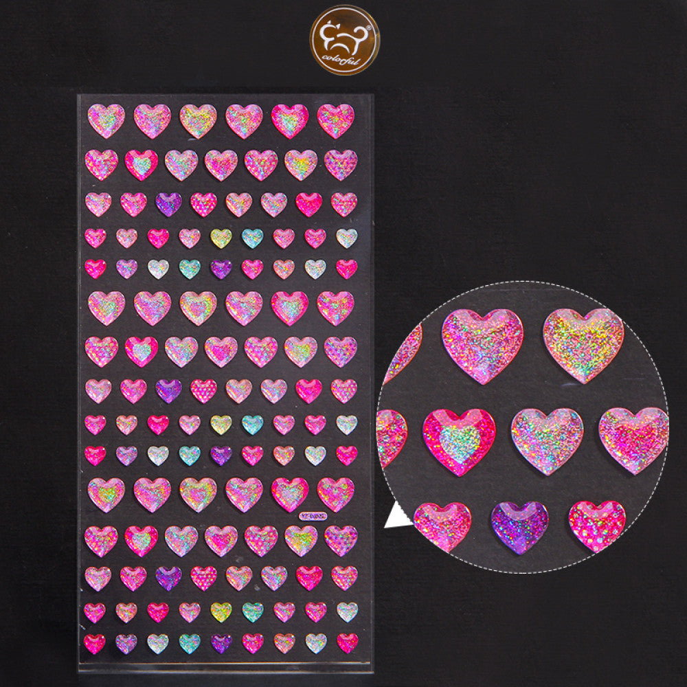 Love Crystal Sticker 3D Booklet Decoration 9 Styles