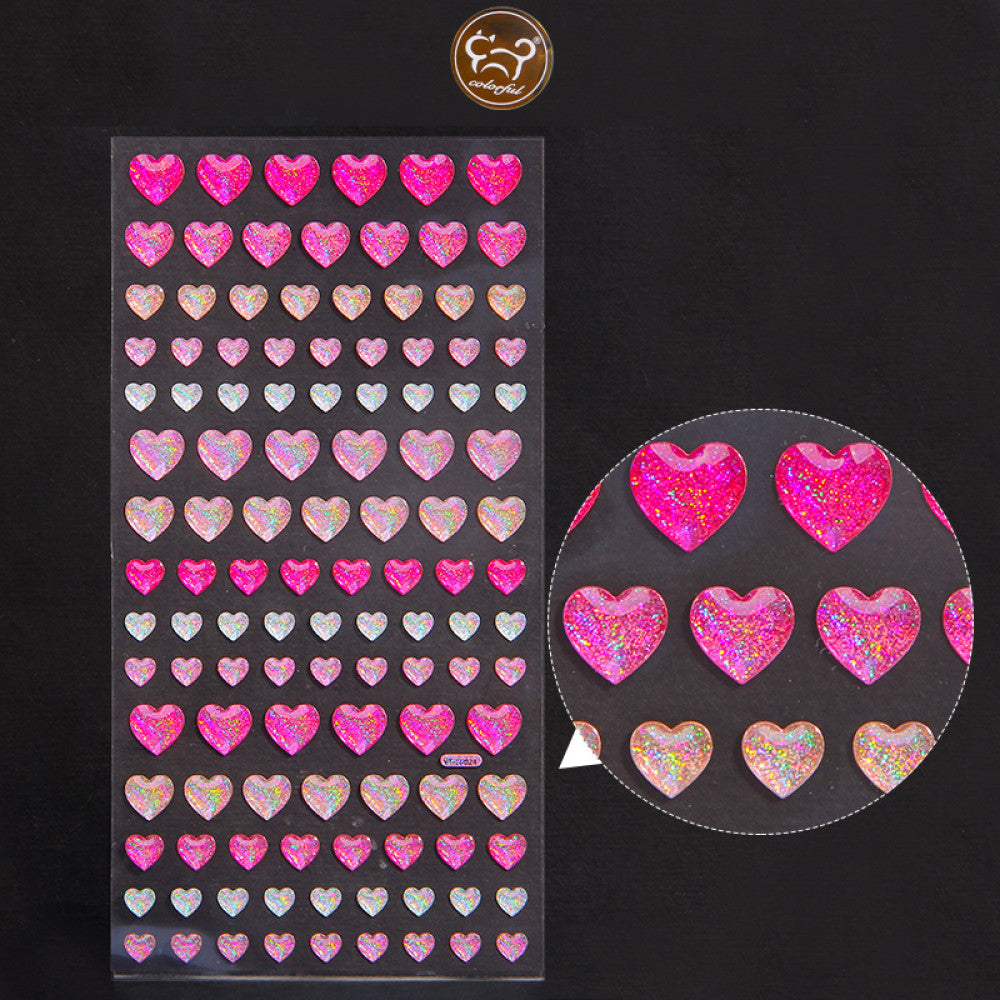 Love Crystal Sticker 3D Booklet Decoration 9 Styles