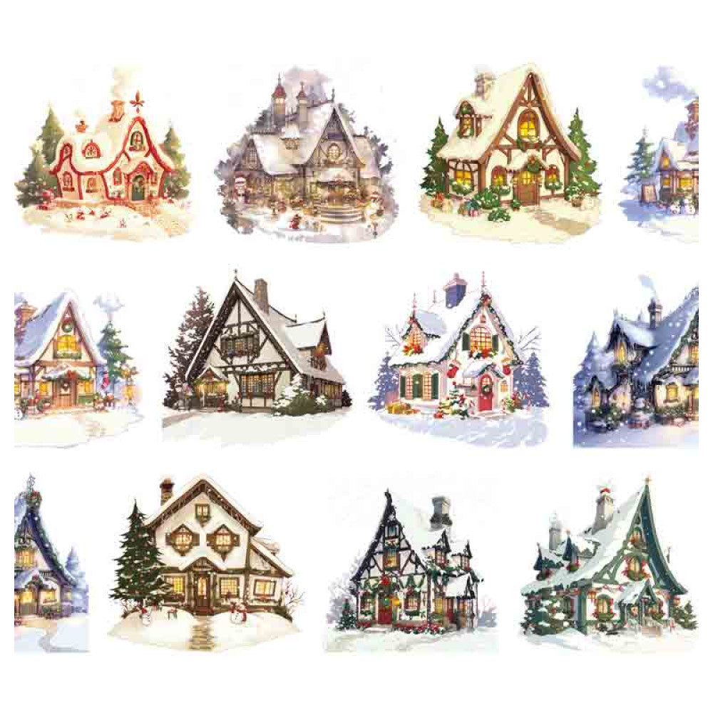 Homemade Christmas Winter Small House Landscape PET Tape 9cm x 100 cm image 9