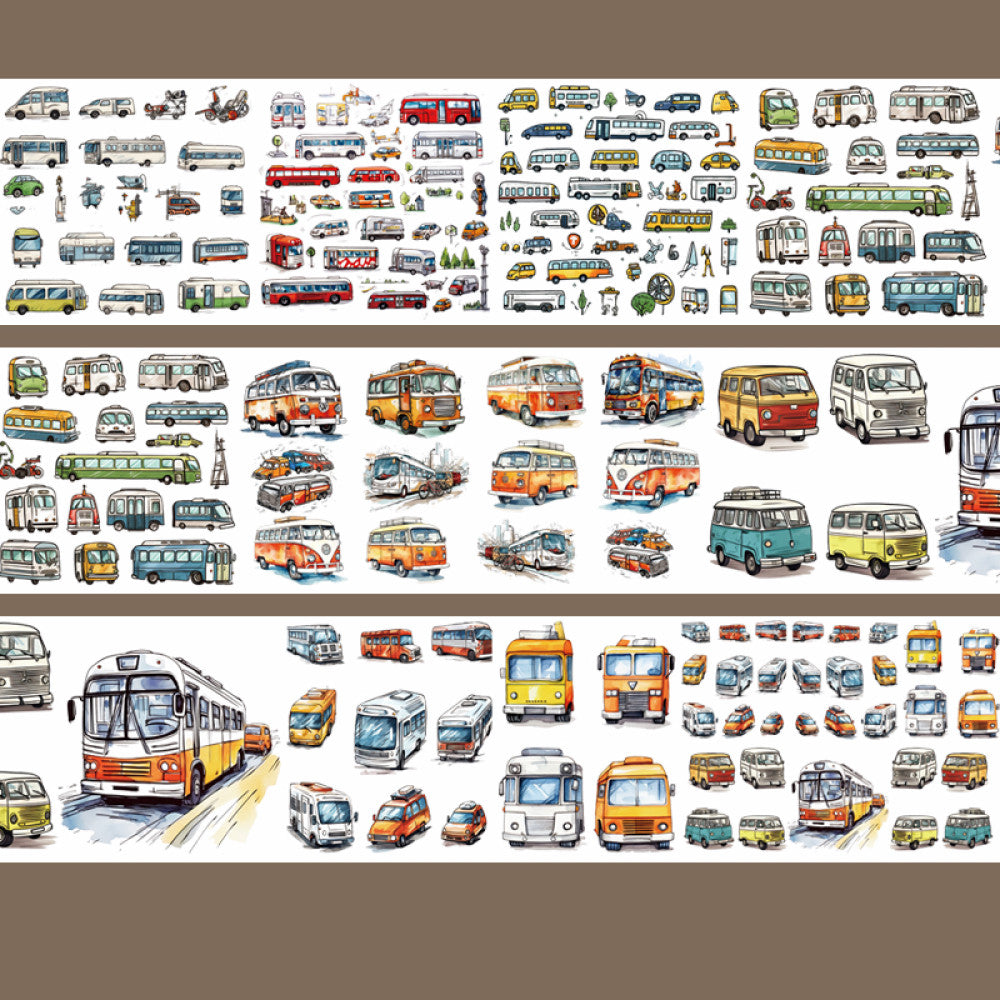 Homemade transportation vehicles roads cars PET tape 9cm / 100cm