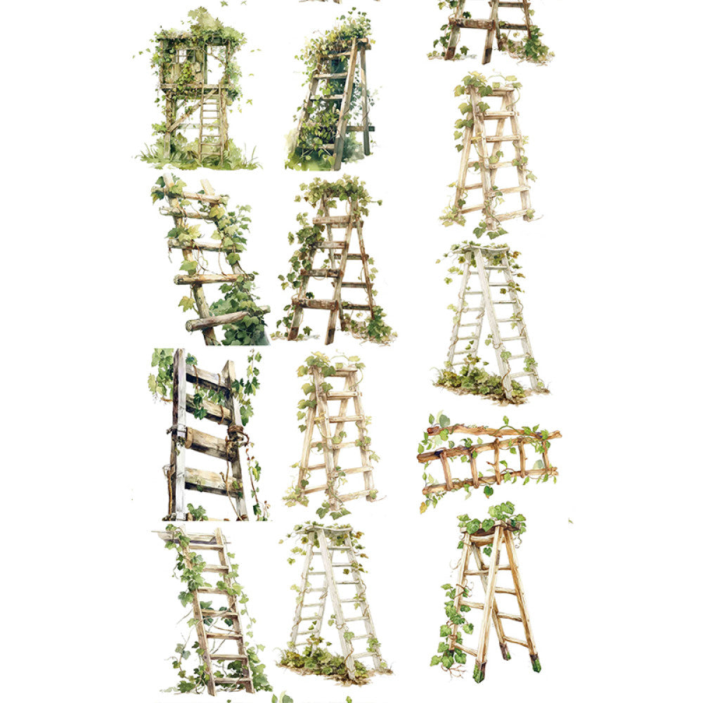Cute homemade ladder rattan tent foundation landscaping PET tape 9cm 100cm image 6
