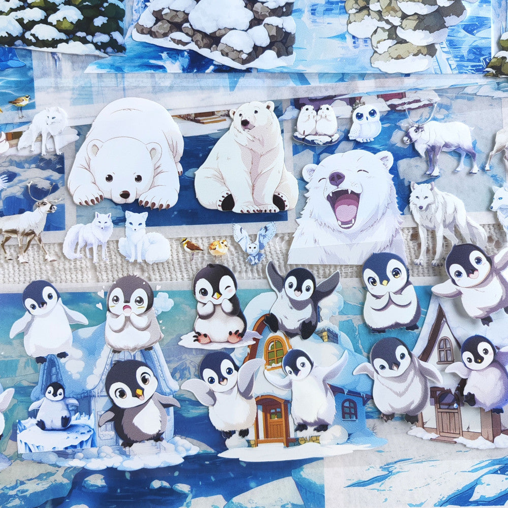 Ice Palace Ice Penguin Snow House PET Tape 9cm 100cm image 2