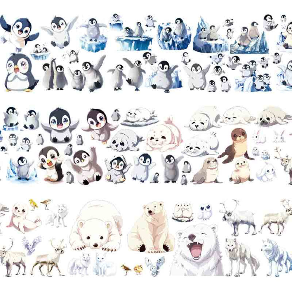 Ice Palace Ice Penguin Snow House PET Tape 9cm 100cm image 16