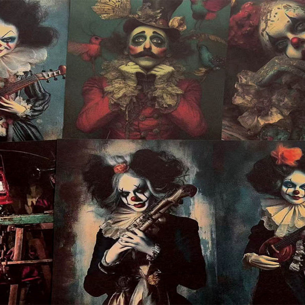 Dark Horror Circus Background Paper 14cm x 19cm image 0