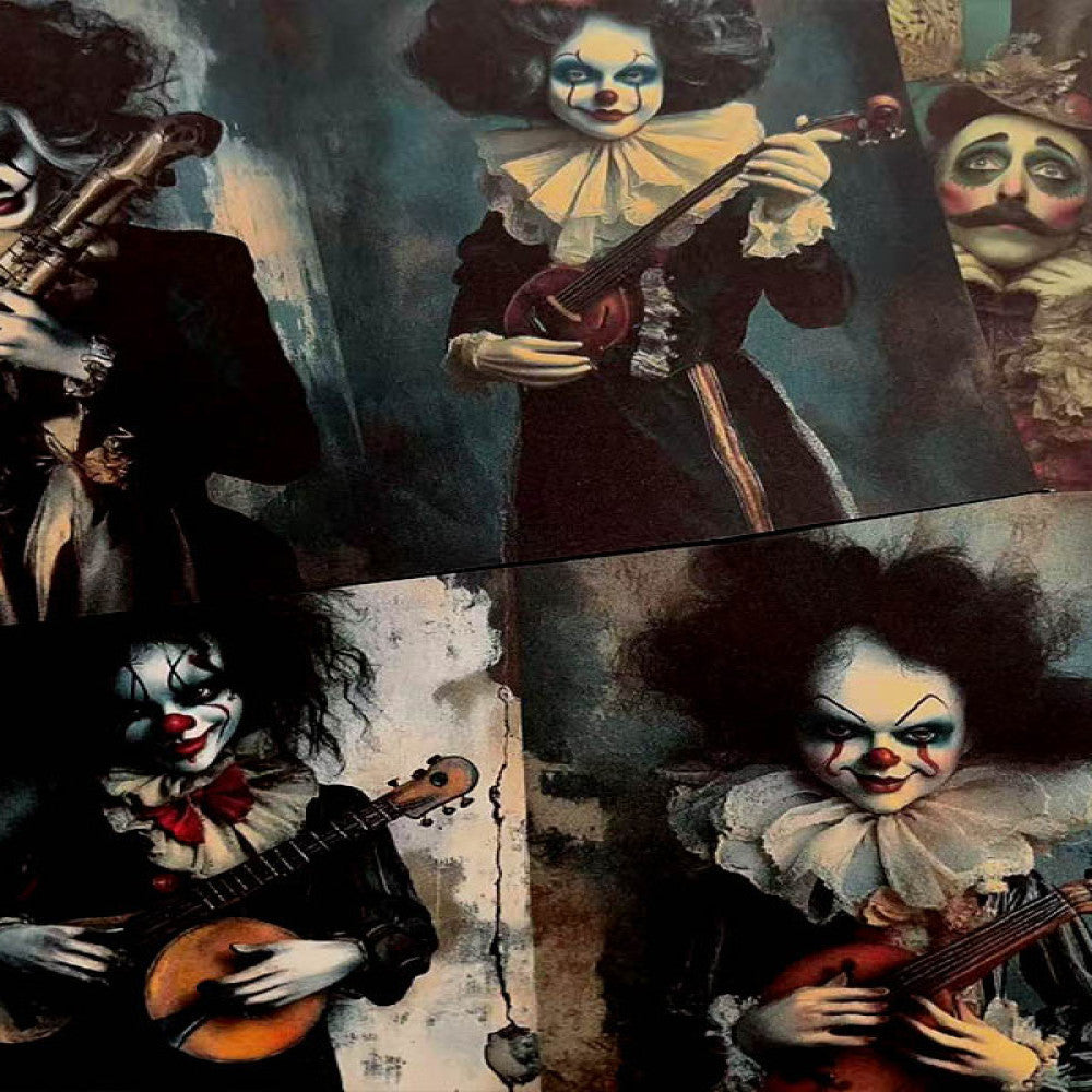 Dark Horror Circus Background Paper 14cm x 19cm image 2